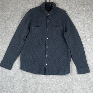 Johnston & Murphy Long Sleeve Blue Quilted Jacket Women’s, Size L